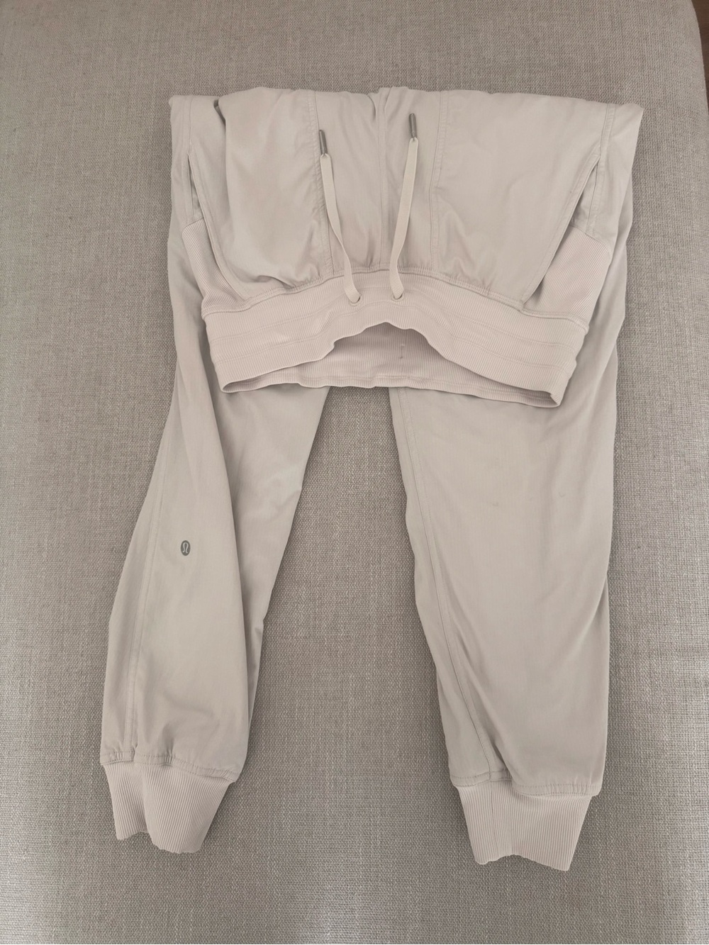 lululemon athletica Light Beige Track Joggers with Drawstring